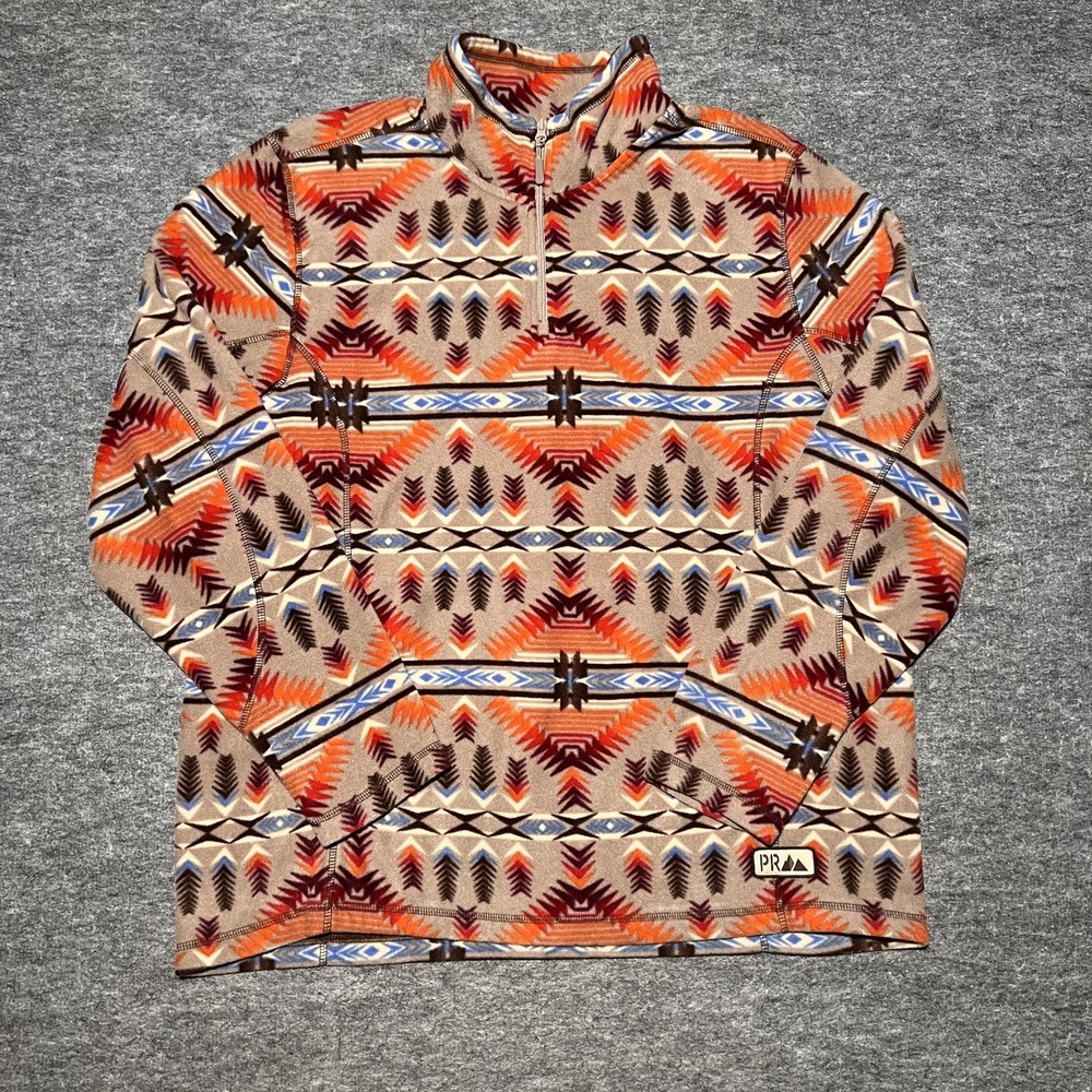 Powder River Outfitters Quarter Zip Fleece Aztec Southwestern Panhandle Slim 2XL